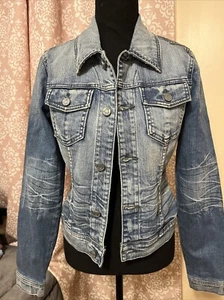 Kut from the Kloth Womens XS Helena Light Wash Denim Custom Made Jean Jacket - Picture 1 of 6