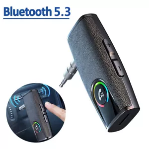 Handsfree Bluetooth 5.3 Audio Music Receiver Wireless 3.5mm AUX Home Car Adapter - Picture 1 of 14