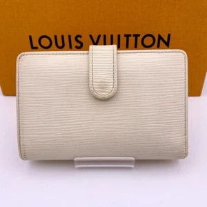 Louis Vuitton Epi Viennois Cartera Plegable Marfil Bloqueo de Beso Monedero Auténtico FS - Imagen 1 de 11