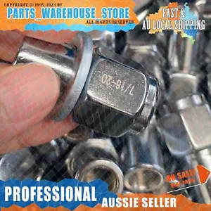 20x 7/16" Chrome Old Style Mag Wheel Nuts Washers For Holden HR HK HG HQ HZ WB - Picture 1 of 3
