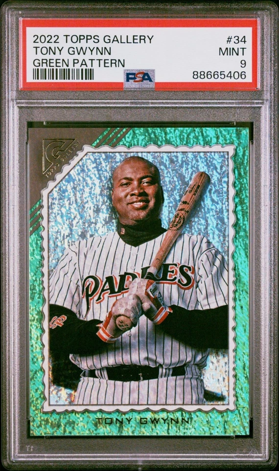 ⚾️  2022 Topps Gallery Tony Gwynn - Green Pattern 65/99 PSA 9 MINT POP 2 ⚾️  - Image 1 of 3