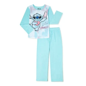 NEW DISNEY LILO & STITCH GIRLS SIZE 6/6X FLANNEL 2-PIECE PAJAMAS NWT - Picture 1 of 3