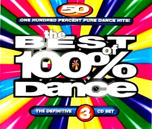 THE BEST OF 100% DANCE - 3 X CDS - 50 UNMIXED TRACKS - 90S OLDSKOOL RAVE CD DJ - Picture 1 of 2