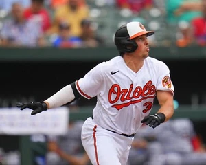 8x10 Photo ADLEY RUTSCHMAN Baltimore Orioles Rookie Of The Year All Star - Picture 1 of 1