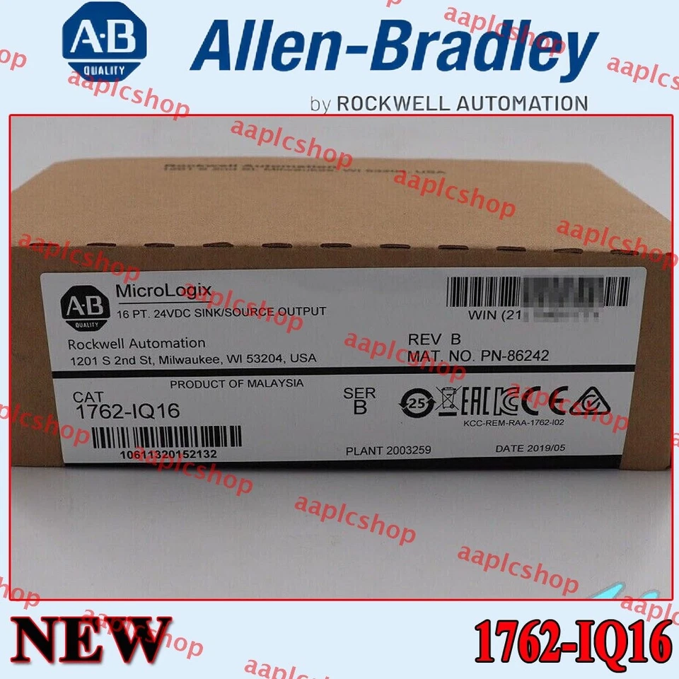 New Factory Sealed NEW PLC 1762-IQ16 MicroLogix 24VDC Input Module 1PC - Image 1 of 4