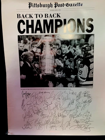 Pittsburgh Penguins Souvenir Edition Posters 1992 Stanley Cup Cover