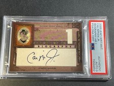 CAL RIPKEN JR 2005 LEAF CERTIFIED MATERIALS BIOGRAPHY HR-1 AUTOGRAPH AUTO PSA 9
