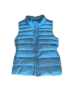 Gap Kids Aqua Teal Puffer Vest Size Medium 8 - Picture 1 of 4