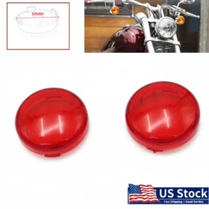 1 par de cubiertas de lentes rojas - se adapta a modelos Harley Touring  - Imagen 1 de 7