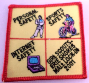 Girl Scout Gs Vintage Uniform Patch Personal Sports Internet Safety 2001 #Gsrd - Picture 1 of 1