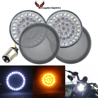 Eagle Lights 8748TS 2" Harley LED Front Turn Signals w/ Smoked Lenses - Image 1 of 4