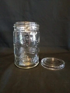 Vtg. Canning/Mason "Crown" Jar, Glass Top w/Crown, Crown Symbol on Jar - Picture 1 of 5