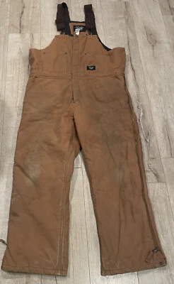 Walls Blizzard Pruf Overalls Coveralls Large 38-40 Khaki Insulated Pants - Image 1 of 4