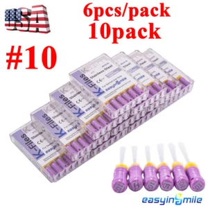 10 piezas endo dental de acero inoxidable K-Files lima de conducto radicular endodóntica uso manual 10# - Imagen 1 de 12