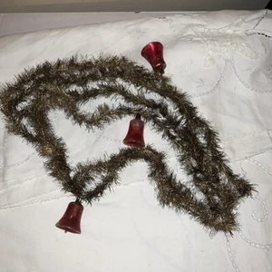 Antik Vintage Weihnachten Feder Baum Borte Lametta Girlande Viktorianisches Zeitalter 8 Fuß - Bild 1 von 4