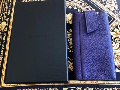 NUEVO Vertu Aster PÚRPURA pantorrilla vertical antideslizante estuche para teléfono hecho a mano RARO  Foto 1 de 2