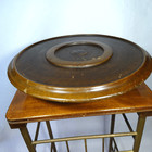 Antik Holz Drehteller Kuchenplatte 🎂 Drehbar Bäcker Konditor Frankreich um 1900