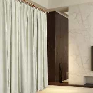 New Pair of Coated Blockout Curtains/Liners 2x130X250cm Cream AC029H. - Picture 1 of 7