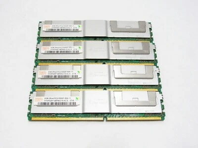 4 pcs of Hynix 2GB (4x2 Gb) 2Rx4 PC2-5300F-555-11 HYMP525F72BP4N3-Y5 AC-A - Image 1 of 3