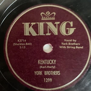 10" 78 RPM-York Brothers-Tight Wad/Kentucky/King 1299 - Imagen 1 de 4