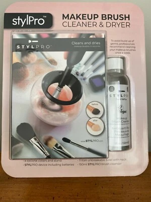 Cepillo limpiador y secador de maquillaje StylPro con líquido limpiador 5 fl oz. ¡NUEVO! Foto 1 de 2
