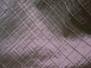 2.5YD IRI PINTUCK DESIGN SILK DUPPIONI CELERY GREEN FABRIC DRESS/HOME #BP18 - Picture 1 of 4