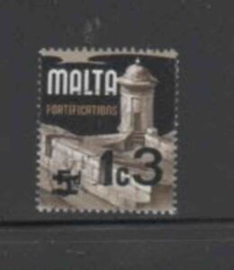 MALTA #447 1972 1c3m ON 5p SURCHARGED MINT VF NH O.G