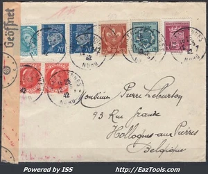 FRANCE LETTRE POUR HOLLOGNE AUX PIERRE BELGIQUE DU 12/03/1942 + CENSURE - Picture 1 of 2
