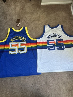 2 Mitchell & Ness Denver Nuggets Dikembe Mutombo Swingman Jerseys Men’s XXL NWT  - Image 1 of 4