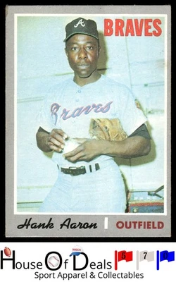 Tarjeta 1970 Topps #500 Hank Aaron Atlanta Braves Foto 1 de 2
