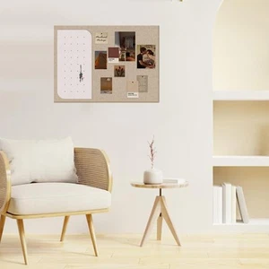 Cork Bulletin Board Display Board Bulletin Board for Photo Home Office DIY - Picture 1 of 21