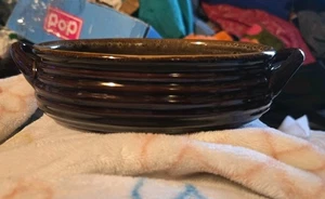 Crate and Barrel Brunswick Brown Brunswick Soup /Au Gratin Bowl set of 1 Oval - Picture 1 of 3