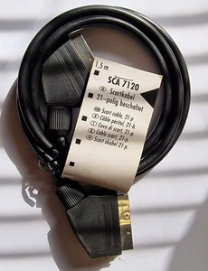 Scart Cable , 21 Pin, Plug/Plug, Full Wired, 1,5 M Long, #K-447-12 - Picture 1 of 2