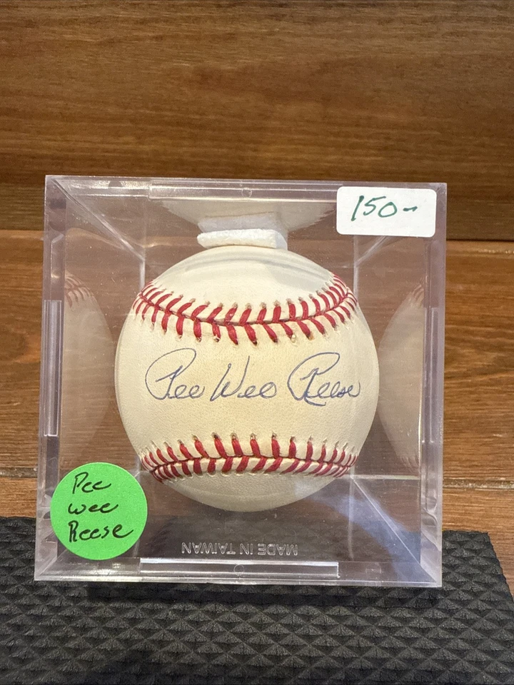Auténtico béisbol autografiado Pee Wee Reese Salón de la fama Foto 1 de 4