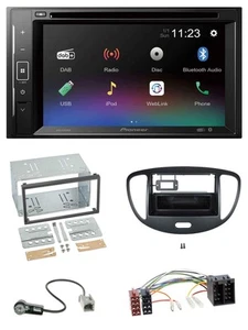 Pioneer Bluetooth MP3 USB 2DIN DAB DVD Autoradio für Hyundai i10 2008-2013 schwa - Bild 1 von 9