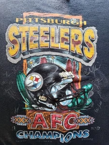 Vintage 90's Pittsburgh Steelers AFC Champions Crewneck Sweatshirt Size XL - Bild 1 von 20