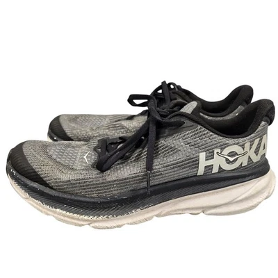 Hoka One One Clifton Hombres Talla 5MD Negro Gris Zapatos Atléticos para Correr Tenis Foto 1 de 4