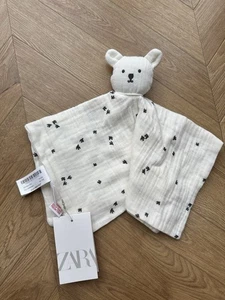 Zara home bear Comforter Soother stars soft toy muslin blankie blanket bnwt star - Picture 1 of 9