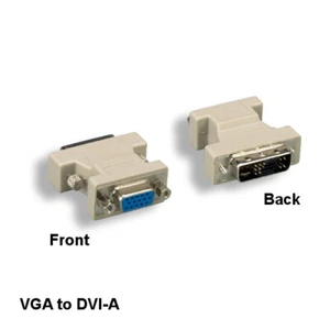 DVI-A 12+5 Male to VGA HD-15 Female Adapter Analog PC Display Monitor Beige - Picture 1 of 1