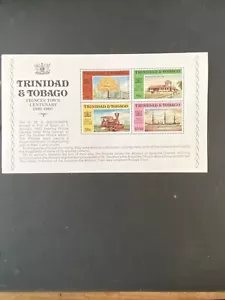 TRINIDAD & TOBAGO, SCOTT # 321a-324a(4) S/S 1980 PRINCES TOWN CENTENARY ISS MNH - Picture 1 of 2