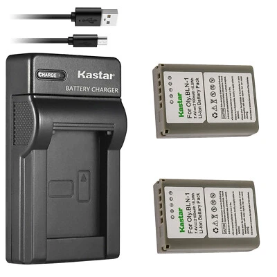 Batería Kastar BLN-1 + Cargador para Olympus OM-D E-P5 E-M1 E-M5 EM5 Mark II PEN-F Foto 1 de 4
