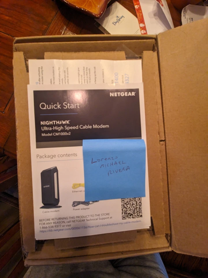 NETGEAR CM1000v2 - Nighthawk DOCSIS 3.1 Cable Modem - Black - Image 1 of 1