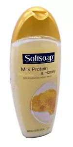 Softsoap Milk Protein & Honey Moisturizing Body Wash 18 Fl Oz Rare Discontinued - Picture 1 of 4
