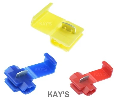 SCOTCH LOCK QUICK SPLICE WIRE CONNECTORS, ELECTRICAL CABLE JOINT CRIMP TERMINALS - Image 1 of 2