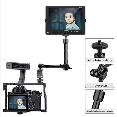 11" Magic Arm verstellbar Super Clamp 1/4" und 3/8" Gewinde für Videokamera ~ - Bild 1 von 4