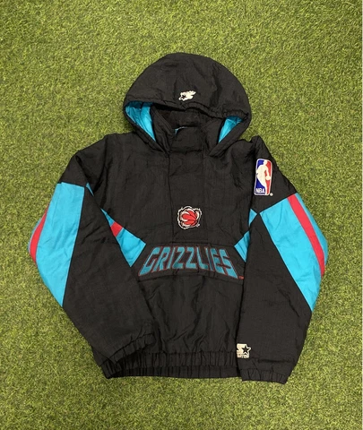 Vintage 90s Starter Vancouver Grizzlies NBA Big Logo Puffer Jacket Youth Large Cover