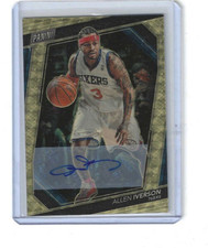 2023 Panini the National PRIZM ALEN IVERSON GOLD VINYL  AUTO 1 OF 1