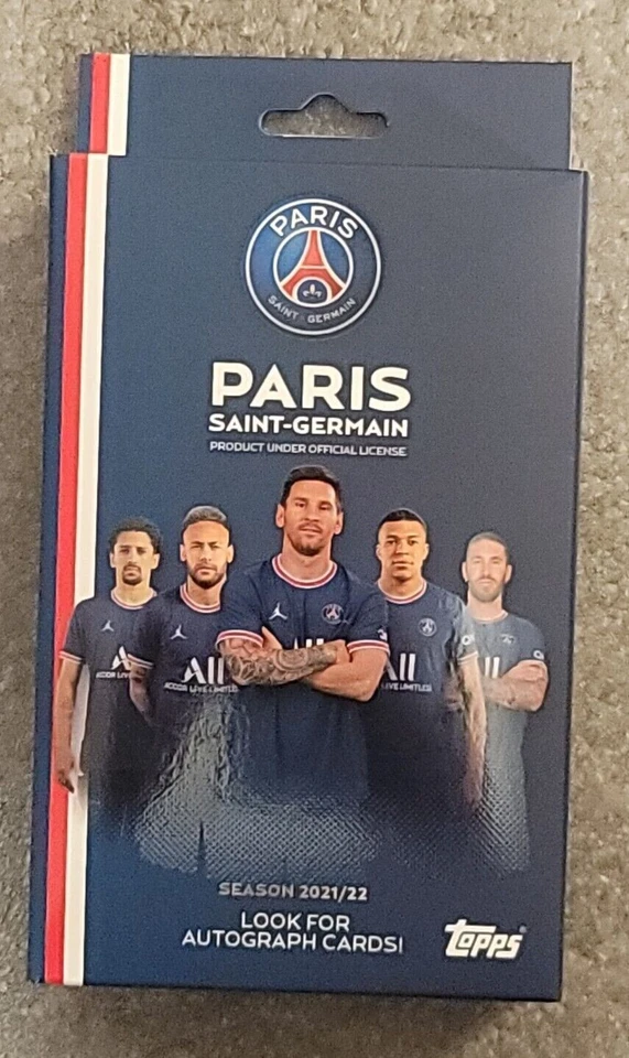2021-22 TOPPS PARIS SAINT-GERMAIN TEAM SET SEALED HANGER BOX MESSI/M'BAPPE PSG - Image 1 of 1