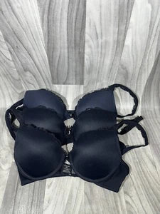 Soma 32C Embracable Bra Lot Of 3 Dark Blue & Black - Picture 1 of 3