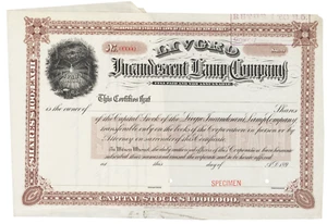 Livgro Incandescent Lamp Company, Stock Certificate. - Picture 1 of 1